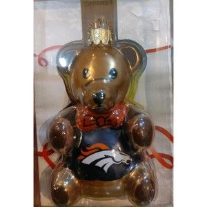 NFL Denver Broncos Teddy Bear Ornament
